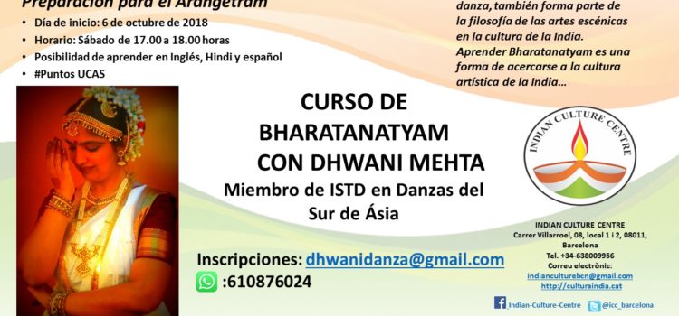 Curso de Bharatanatyam con Dhwani Mehta