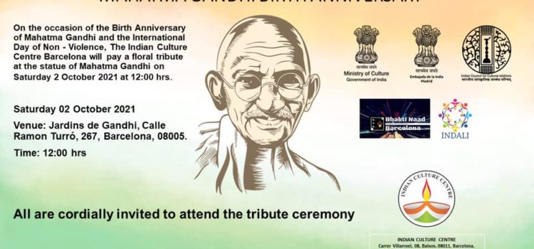 Aniversario del nacimiento de Gandhi – Gandhi Jayanti