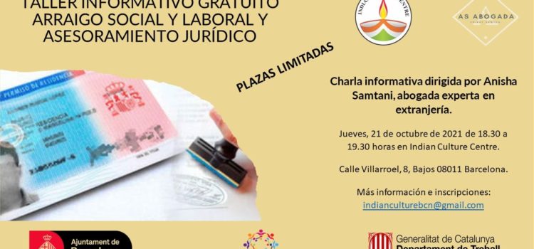 Taller Informatiu Gratuït «Arrelament Social i Laboral i Assesorament Jurídic»