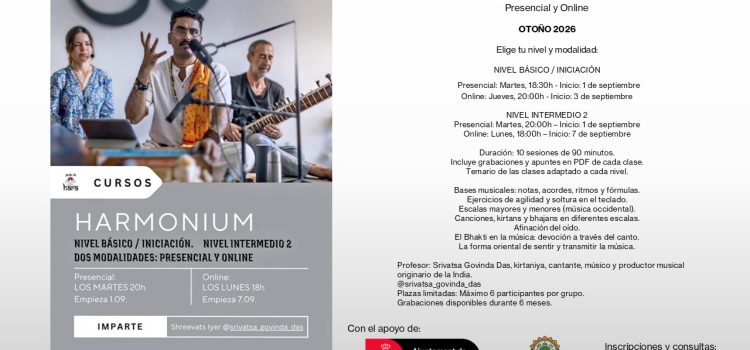 Harmonium Course Autumn 2026