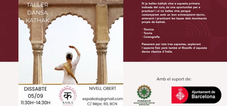 Taller de Dansa Kathak Tardor 2026